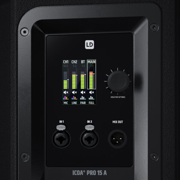 LD Systems ICOA PRO 15 A, 15" aktiv 3.000 watt høyttaler m/bluetooth - Bilde 3