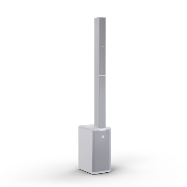 Utleie: Elegant, hvit LD Systems MAUI 11 G3 Mix , -søylehøyttaler m/sub og digital lydmikser