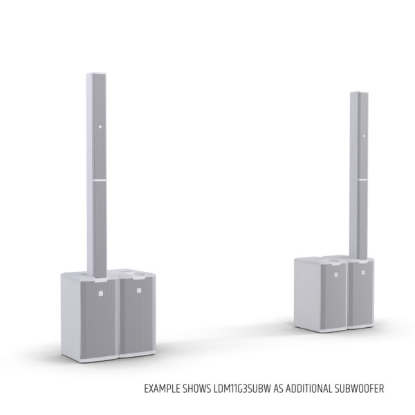 Utleie: Elegant, hvit LD Systems MAUI 11 G3 Mix , -søylehøyttaler m/sub og digital lydmikser - Bilde 11
