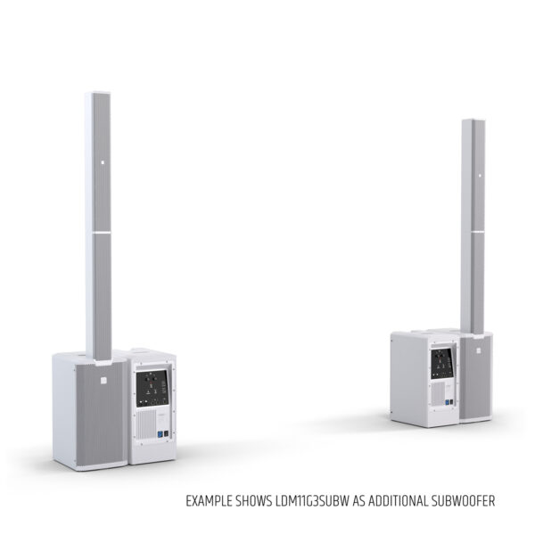 Utleie: Elegant, hvit LD Systems MAUI 11 G3 Mix , -søylehøyttaler m/sub og digital lydmikser - Bilde 13