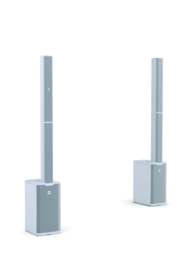 Utleie: Dobbelt Elegant LD Systems MAUI 11 G3 hvit søylehøyttaler m/sub