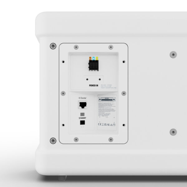 LD Systems DQOR® SUB 8D m/Dante, hvit, aktiv sub for installasjon innendørs eller utendørs, IP55 - Bilde 2
