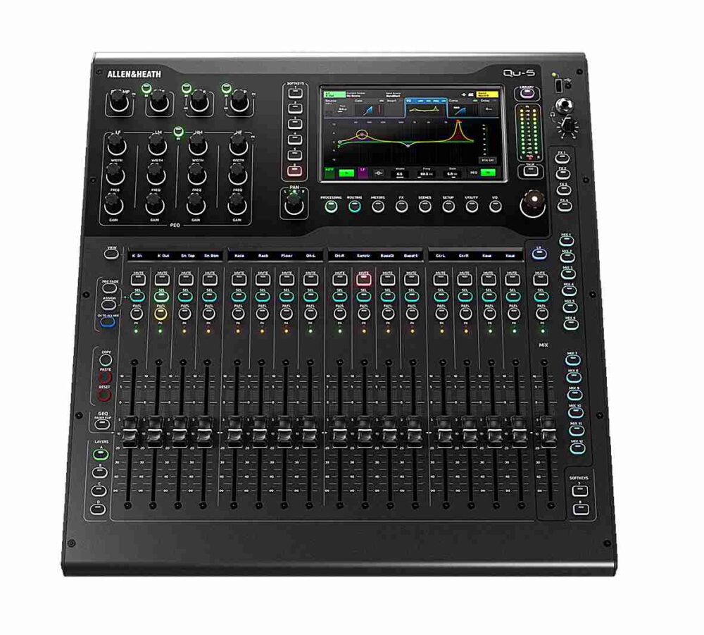 AHT QU-5D, Allen & Heath 32-kanals digital lydmikser m/Dante, 16+1 fadere