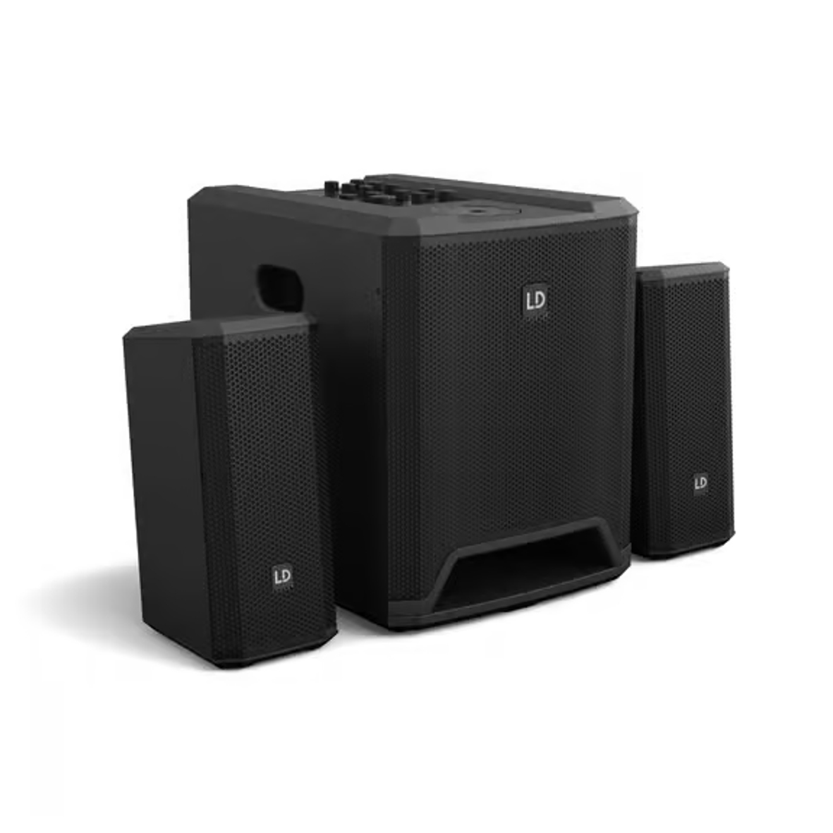 LD Systems Dave 10 GFX, 2.1 høyttalersystem m/sub og 2 stk satelitthøyttalere